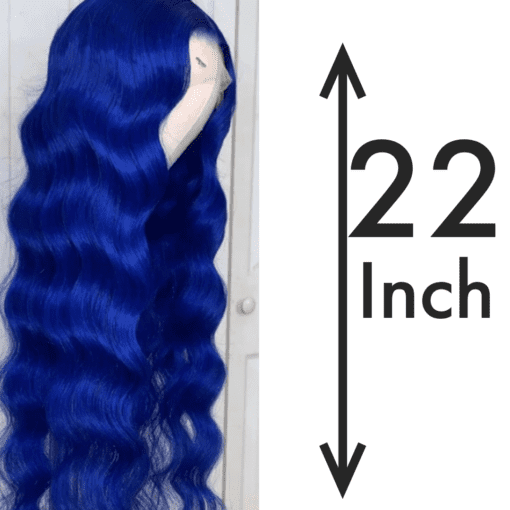 22 inch body wave blue wavy long4