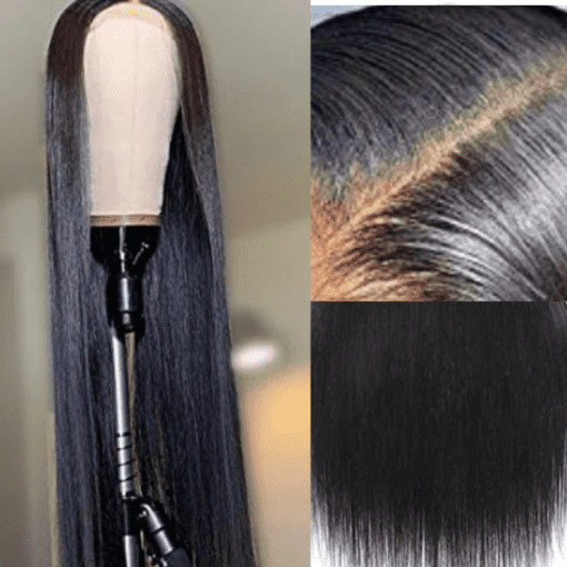 22 inch wig straight long black1
