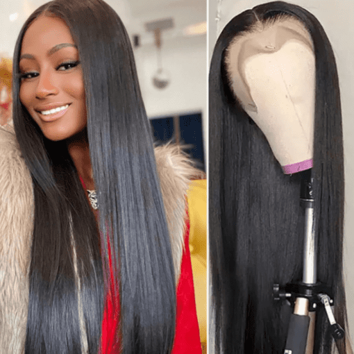 22 inch wig -straight long black(2)