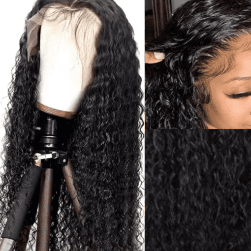 24 inch water wave wig curly long black2