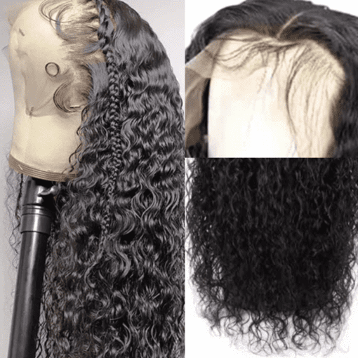 24 inch water wave wig-curly long black(3)
