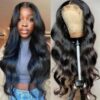 24 inches body waves wig long black wavy1