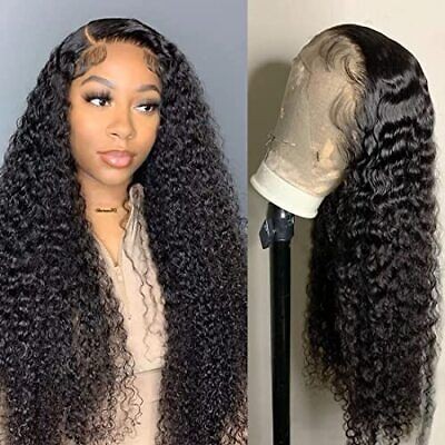 24 inches deep waves wig black long wavy1