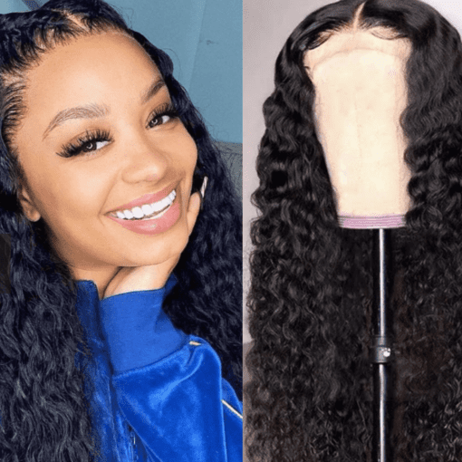 26 inch deep wave wig-long black wavy(1)