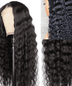 26 inch deep wave wig long black wavy2