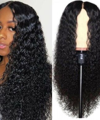 2a curly hair wig-long black1