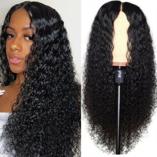 2a curly hair wig-long black1