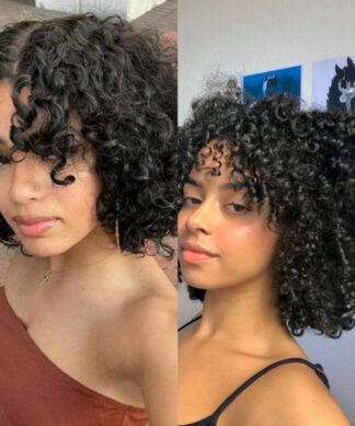 3b curly hair-short black 1