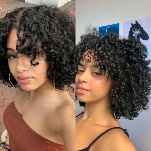 3b curly hair-short black 1