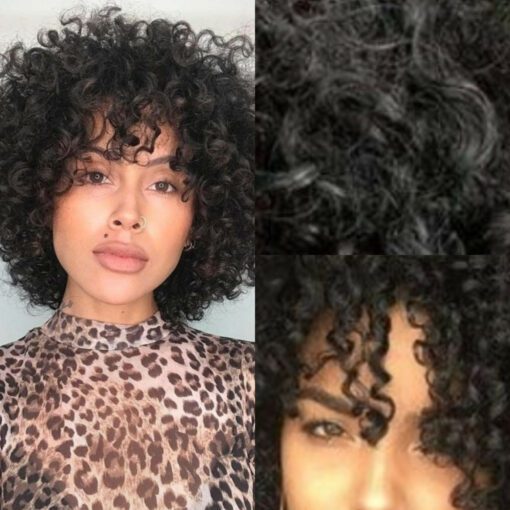 3b curly hair-short black 2