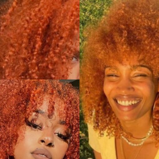 4b hair orange curly3