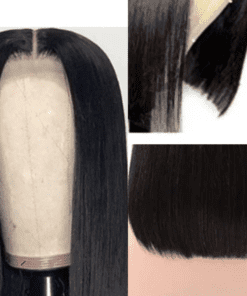 4x4 lace wig short black straight2