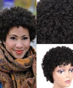 African American short curly hair wig2