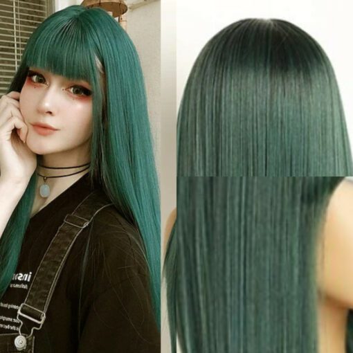 Green cosplay wig2