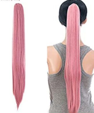 Pink Ponytail Wig1