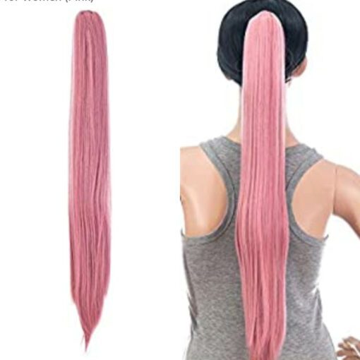 Pink Ponytail Wig1