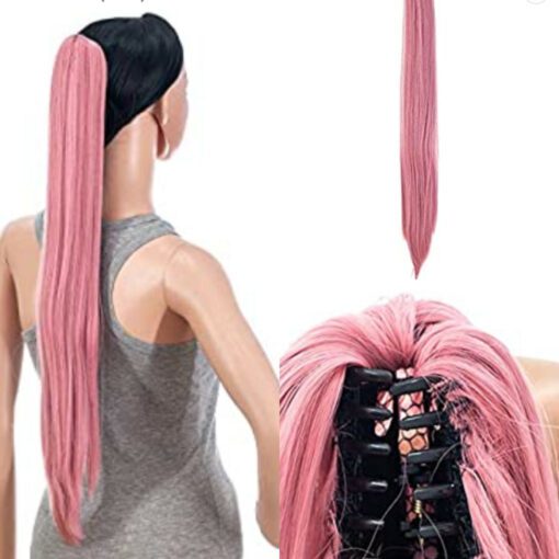 Pink Ponytail Wig2