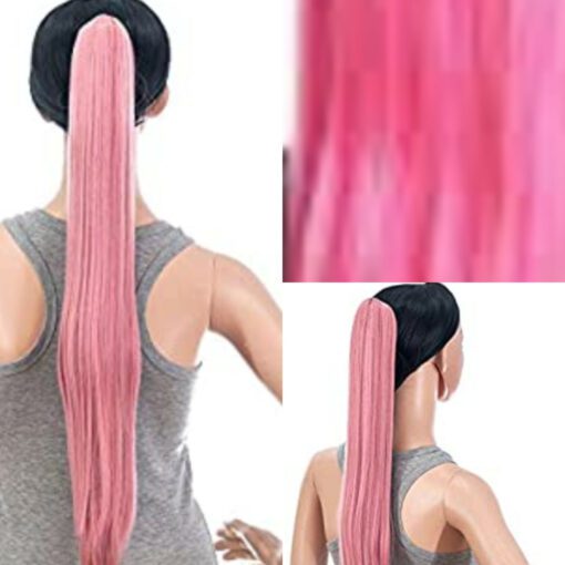 Pink Ponytail Wig3