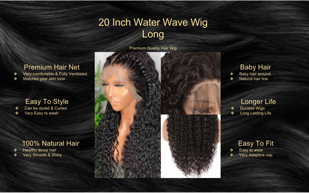 20 Inch Water Wave Wig Long