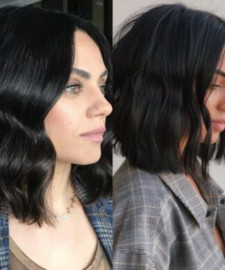 Wavy black bob1