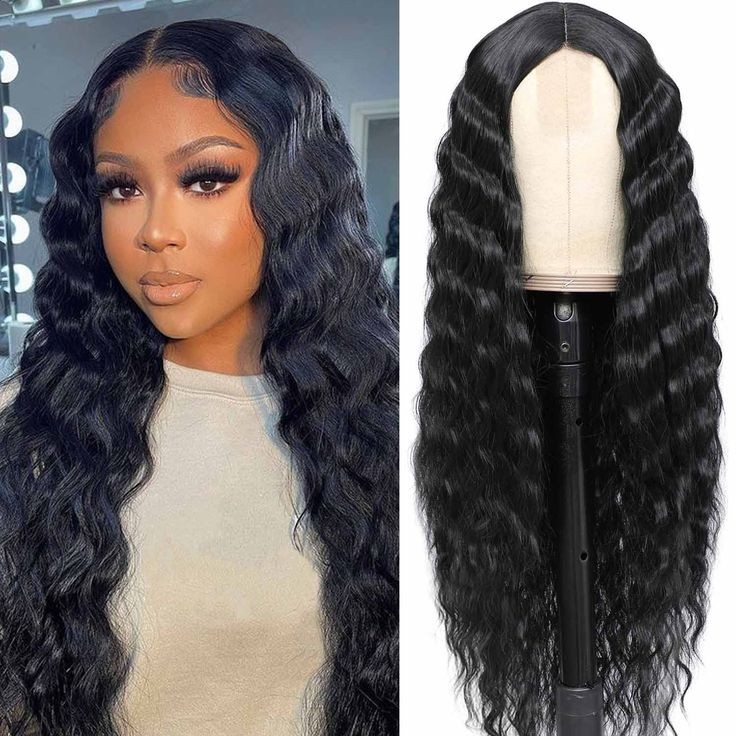 Black Crimped Hair Wig Is Made Up Front Lace And Trumped From Natural Hair  , Also With Density Of 150%, 180%, And 250% | NEXAHAIR
