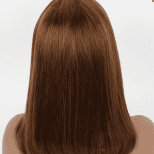 blunt dark brown wig straight medium2
