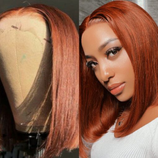 brown Bob wig-straight1