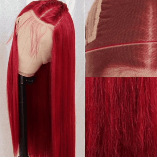 cherry red wig straight long2