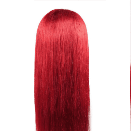 cherry red wig straight long4