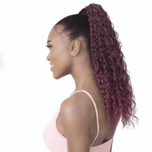 half up halfdown ponytail weave purple-long(4)