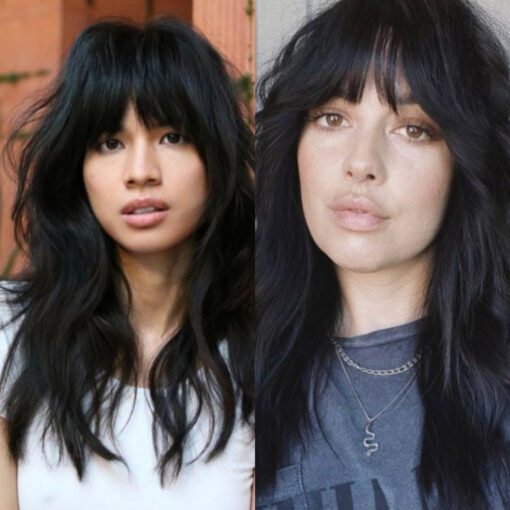 jagged bangs-long black wavy1