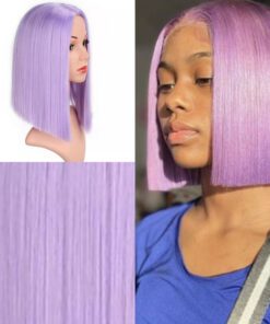 lavender bob wig straight2