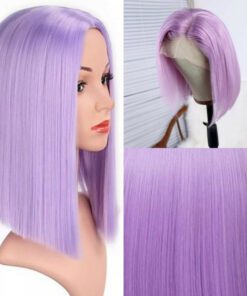 lavender bob wig straight3