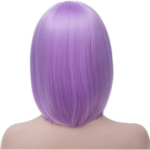 lavender bob wig straight4