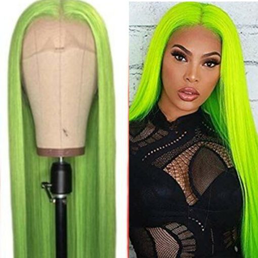 lime green wig 1