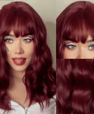 medium length wavy hair with bangs red-(2)