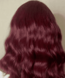 medium length wavy hair with bangs red 4