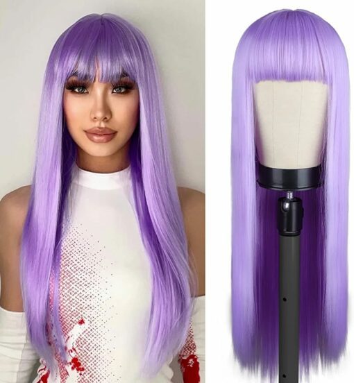purple wig with bangs1