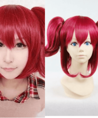 red pigtail wig-straight long(1)