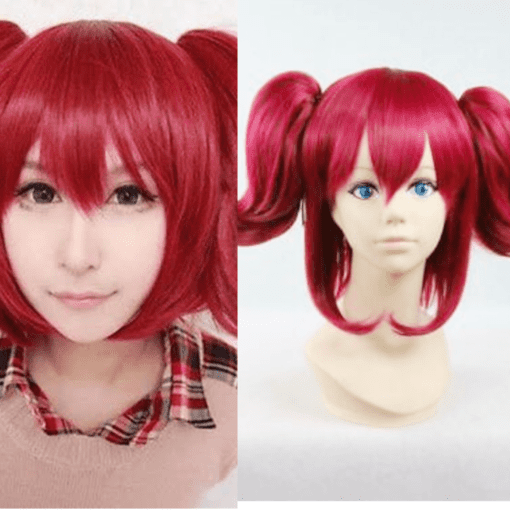 red pigtail wig-straight long(1)