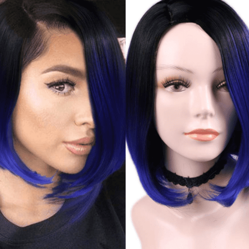 short ombre wig straight long1