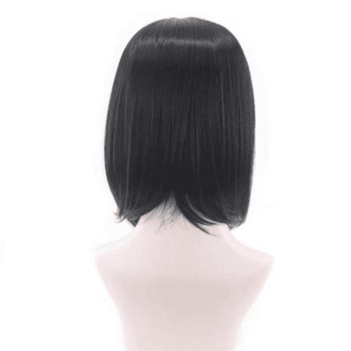 sleek bob with bangs-short black straight(4)