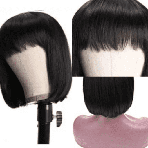 sliced bob with bangs-short black straight(3)