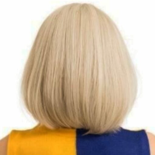 stacked Bob with bangs blonde straight4
