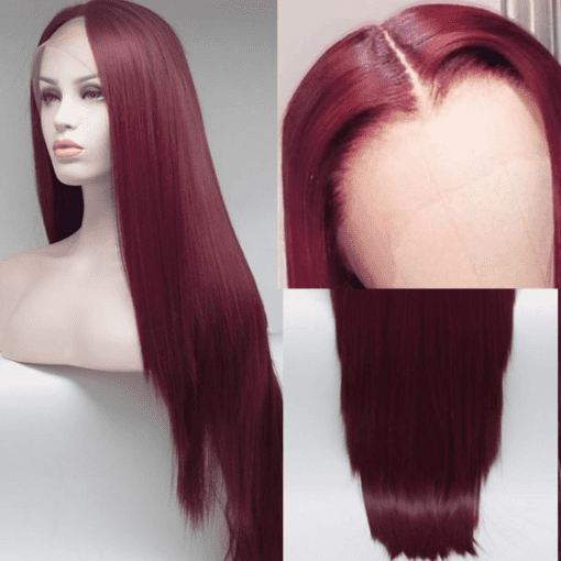 wine red wig-straight long(2)