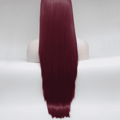 wine red wig straight long4