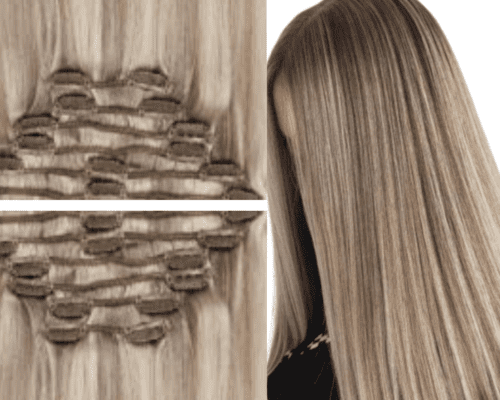 Blonde clip in Hair extension-Long straight 2