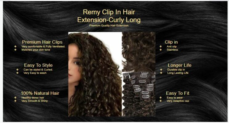 Remy Clip In Hair Extension Curly Long5