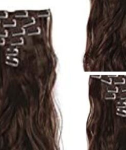 bellami clip in hair extension long wavy brown 3