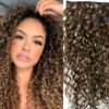 blonde curly clip in hair extension1